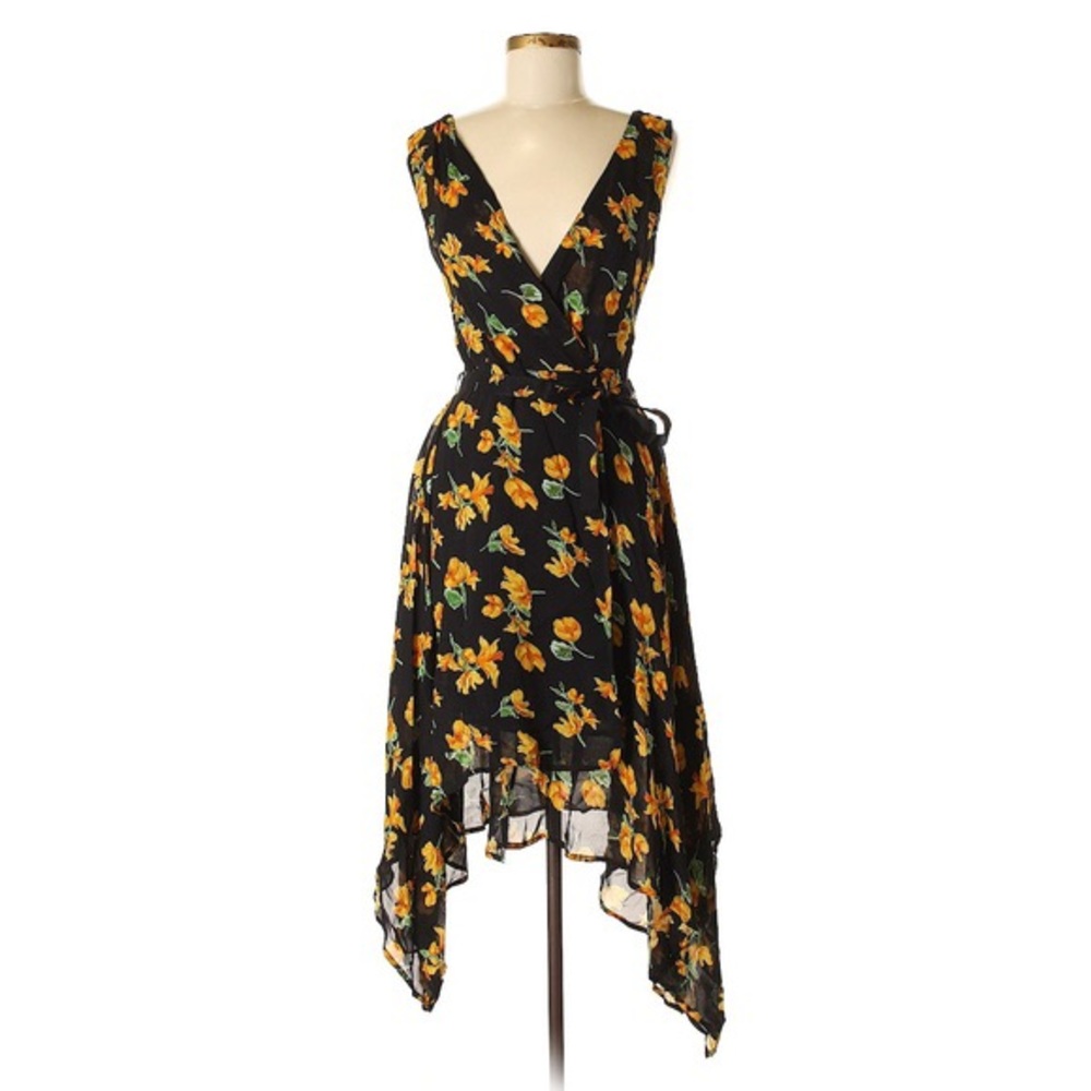 Topshop floral wrap dress